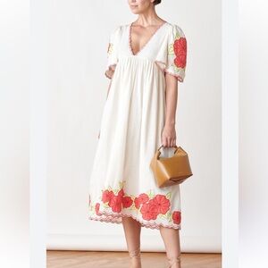 The Great The Applique Floral Midi Dress Size 0/XS